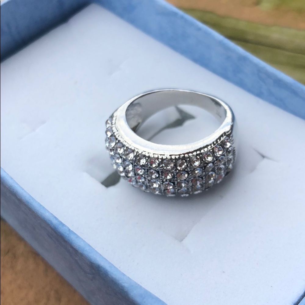 Clear Shin Zircon Round Rings 925 - image 7